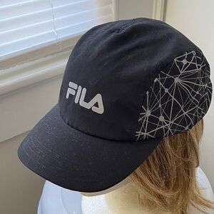 Fila Baseball Cap Athletic Sport Hat Digital Geometric Print OS